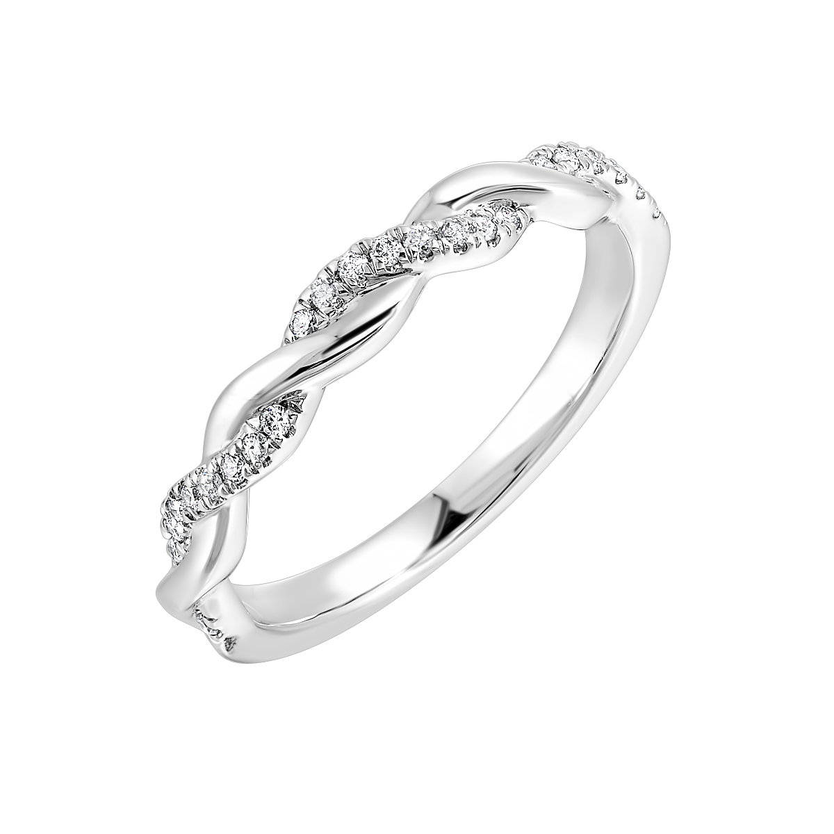 14k White Gold Lab Grown Wedding Band