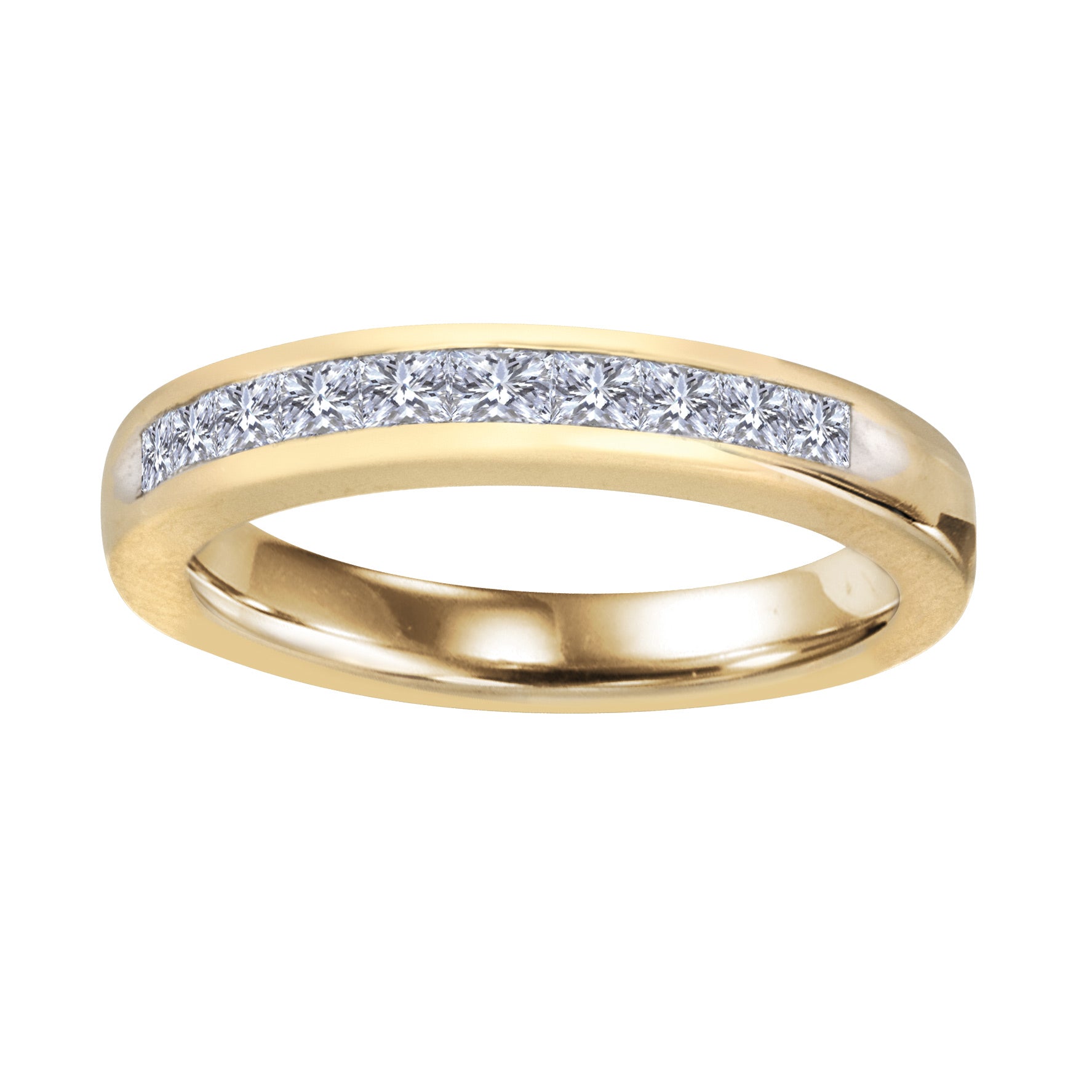 14k Yellow Gold .50tdw Diamond Wedding Band