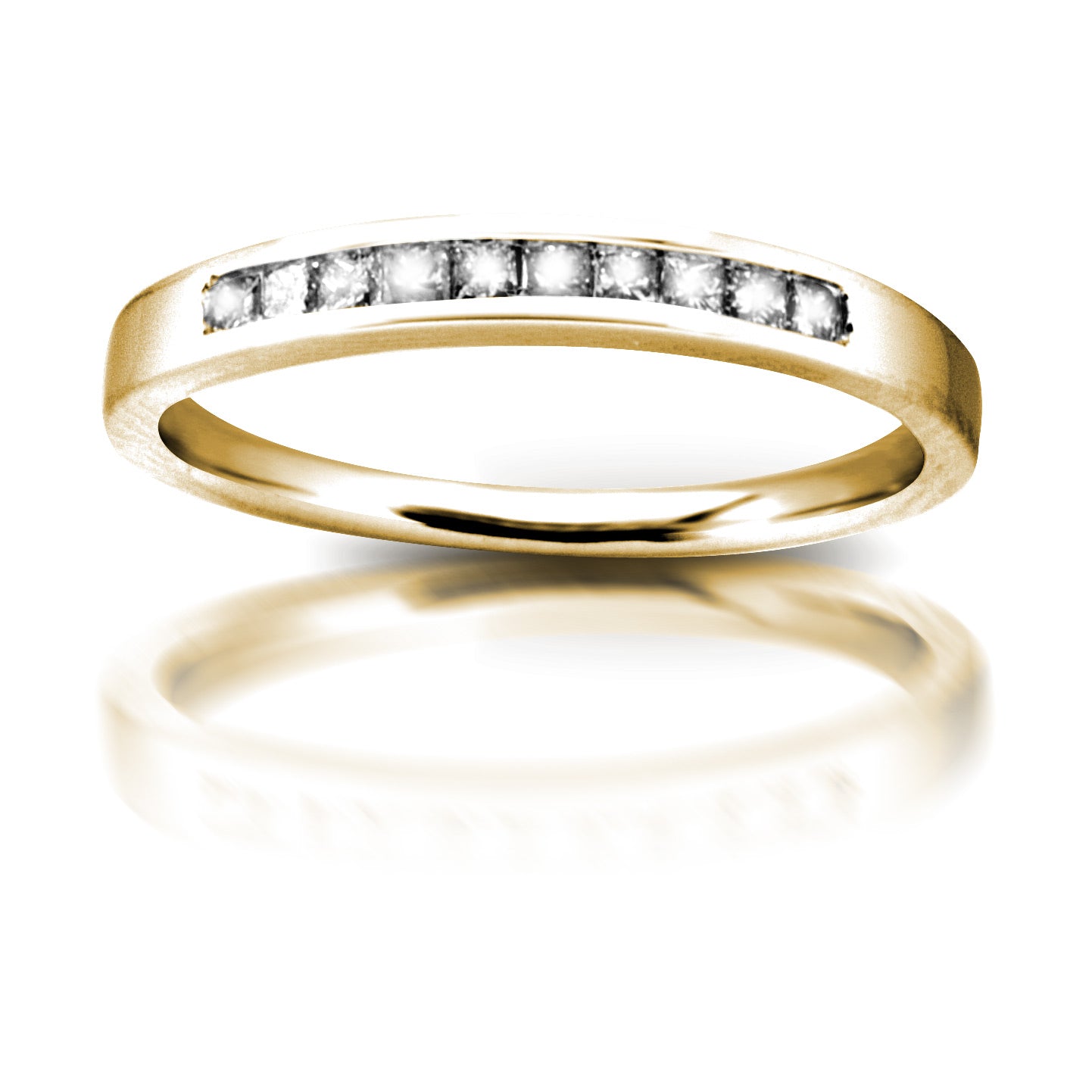 14k Yellow Gold .25tdw Diamond Wedding Band