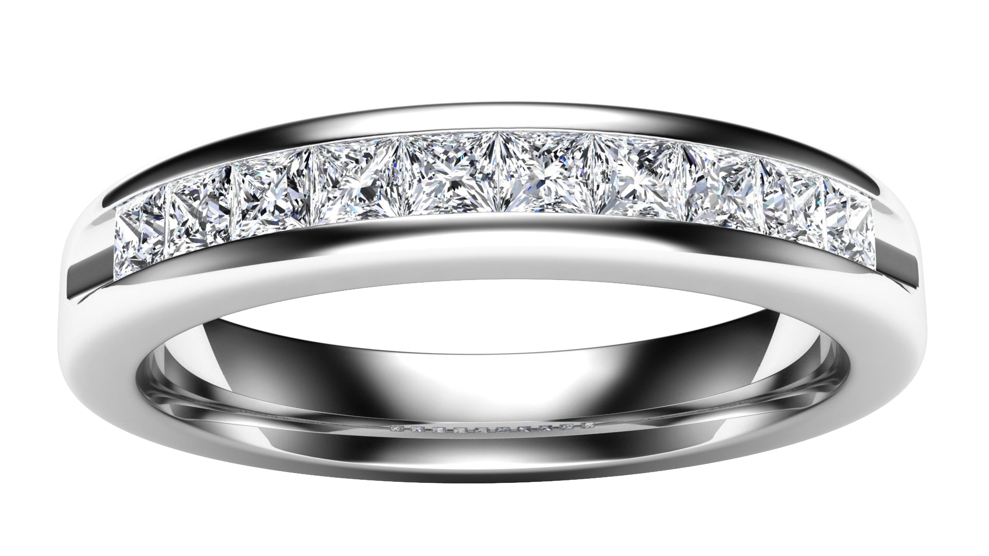 14k White Gold 1.00tdw Diamond Wedding Band