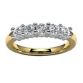 14k Yellow Gold Side Stone Wedding Band Angle View