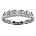 14k White Gold Diamond Anniversary Band Angle View
