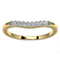 14k Yellow Gold Diamond Wedding Band Angle View