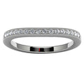 14k White Gold Wedding Band Angled View