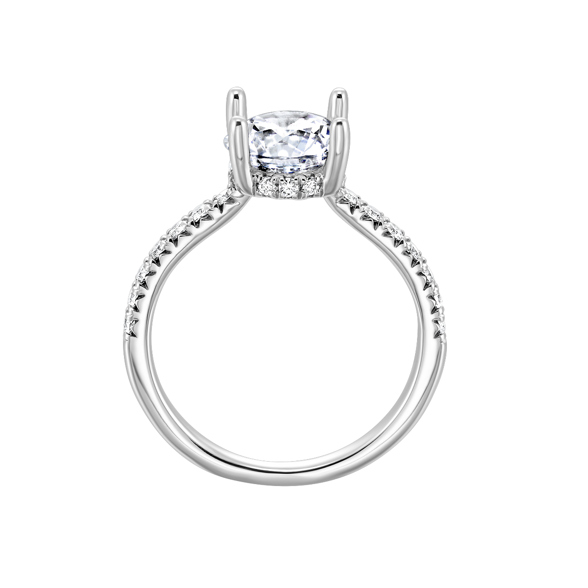 14k White Gold Lab Grown Semi Mount