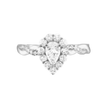 14k White Gold Pear Lab Grown Diamond