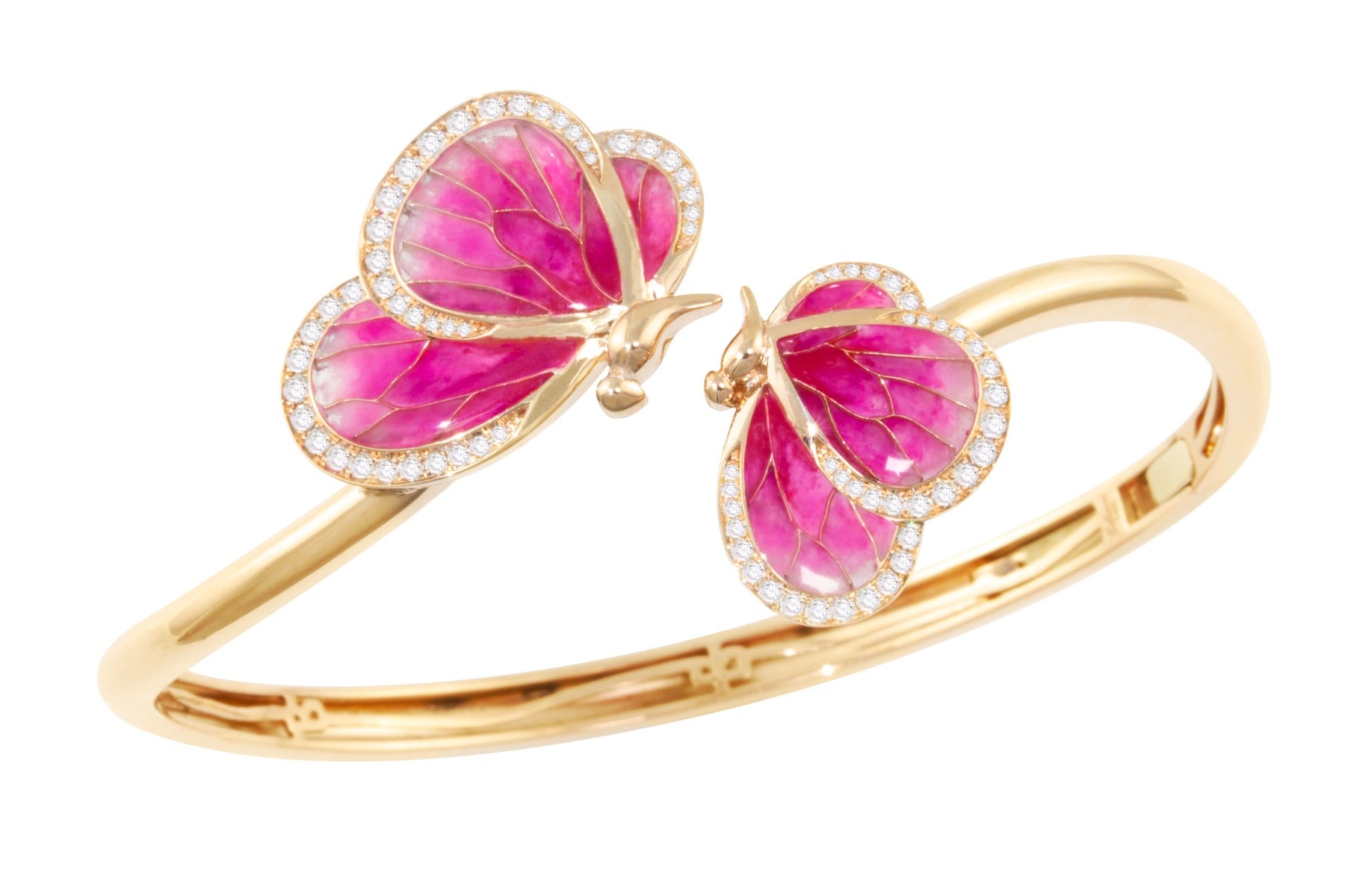 14kt Rose Gold Bellarri Butterfly Motif Bangle