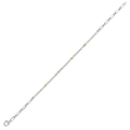 Round Diamond White and Yellow Gold Bracelet