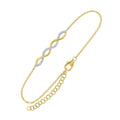 10K Yellow Gold Diamond Infinity Link Bracelet