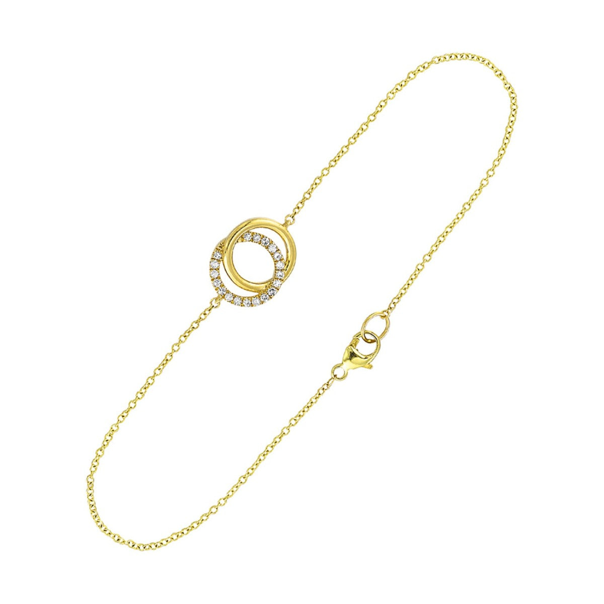 14K Yellow Gold Circle Bracelet