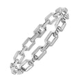 Silver Diamond Link Bracelet