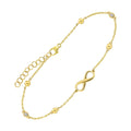 14K Yellow Gold Diamond Infinity Bracelet