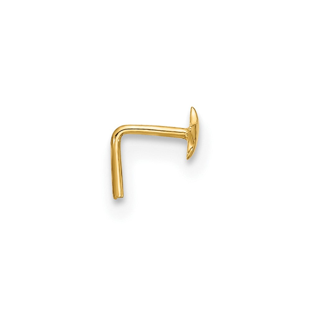 Luzine 14k 22 Gauge Polished Star Nose Stud