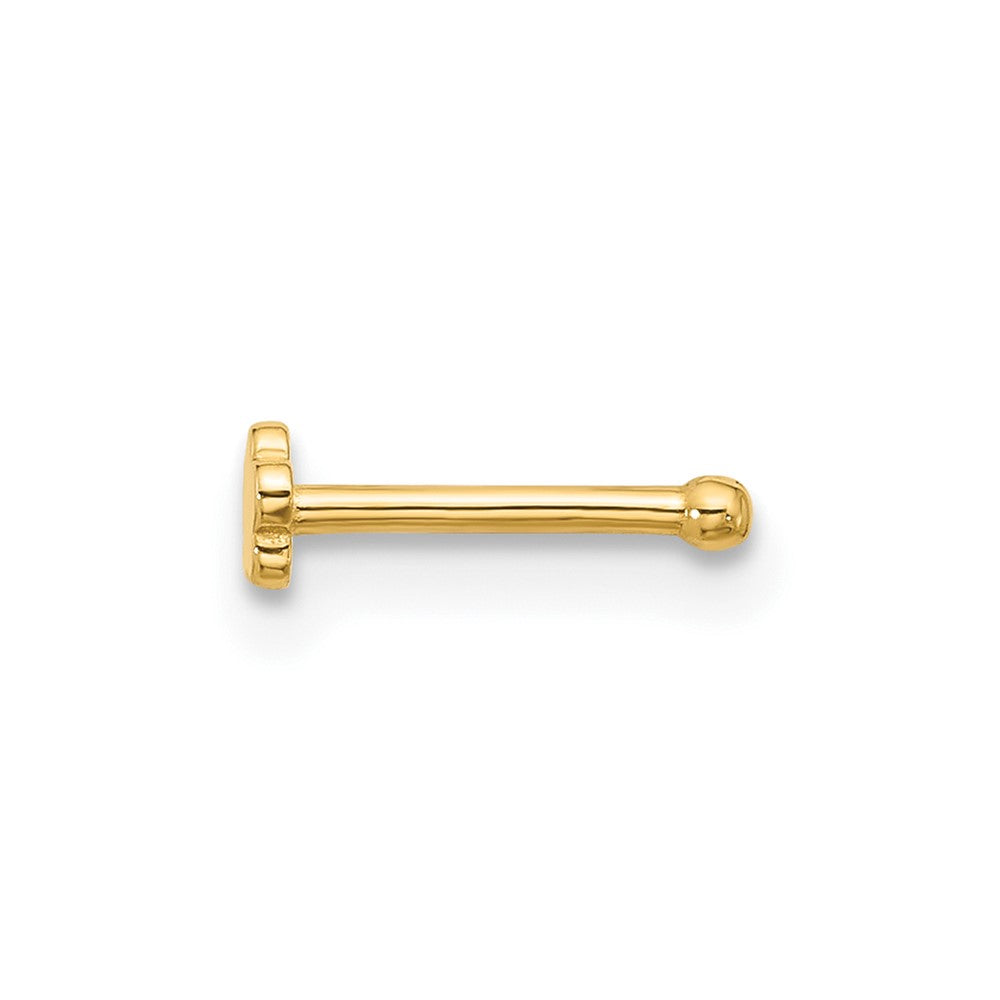 Eros 14k 20 Gauge Polished Flower Nose Stud