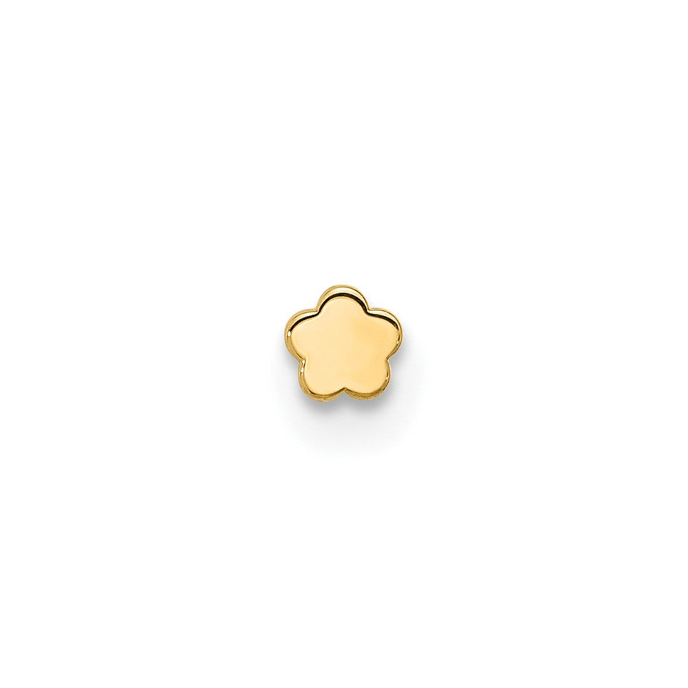 Eros 14k 20 Gauge Polished Flower Nose Stud