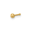 Novelle 14k 22 Gauge Polished 2.5mm Ball Nose Stud