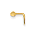 Eros 14k 22 Gauge Polished 2.5mm Ball Nose Stud