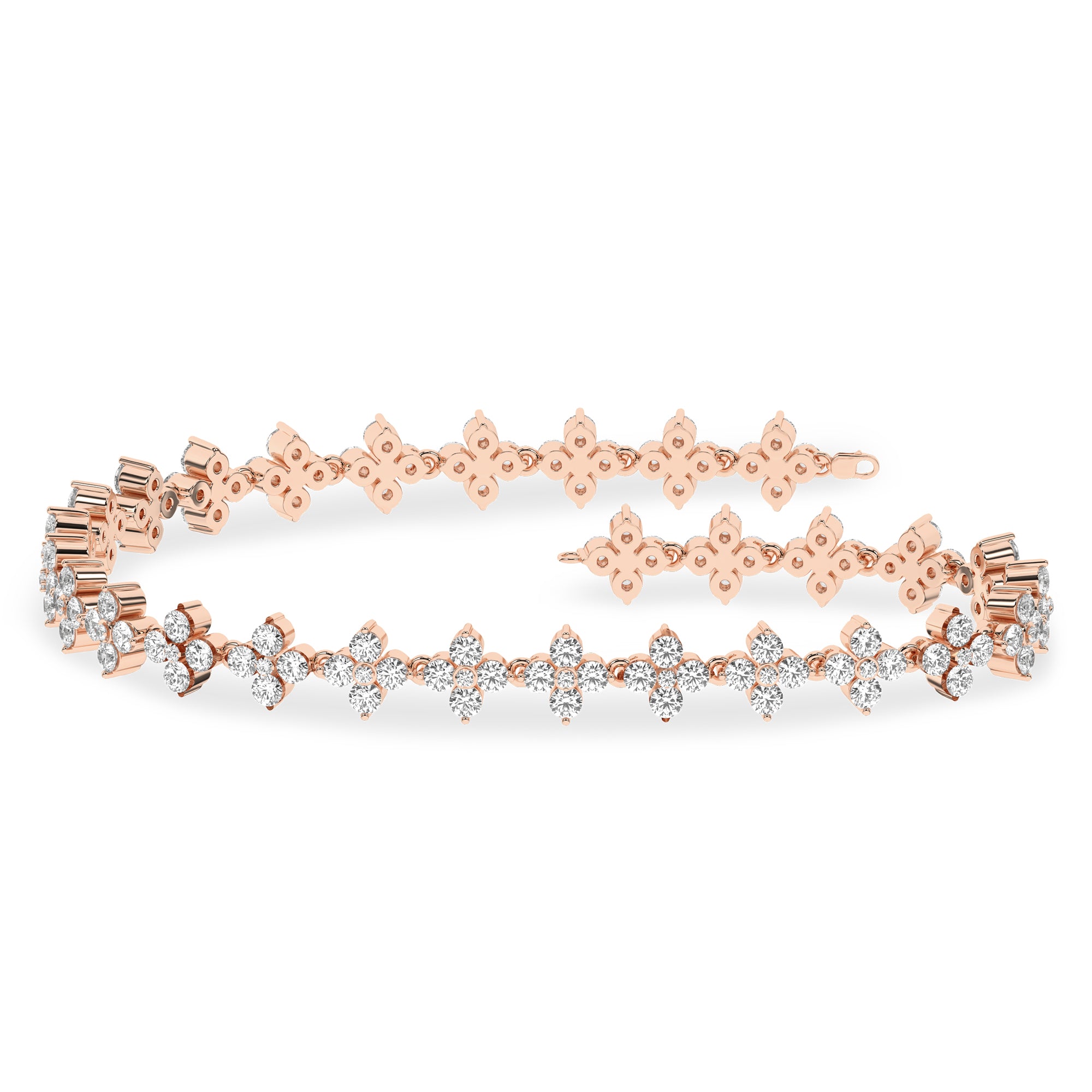 Flower Petals Stud Bracelet (Round)