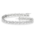 Angled Tennis Bracelet (Emerald/Round)