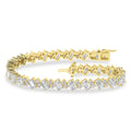 Angled Tennis Bracelet (Emerald/Round)