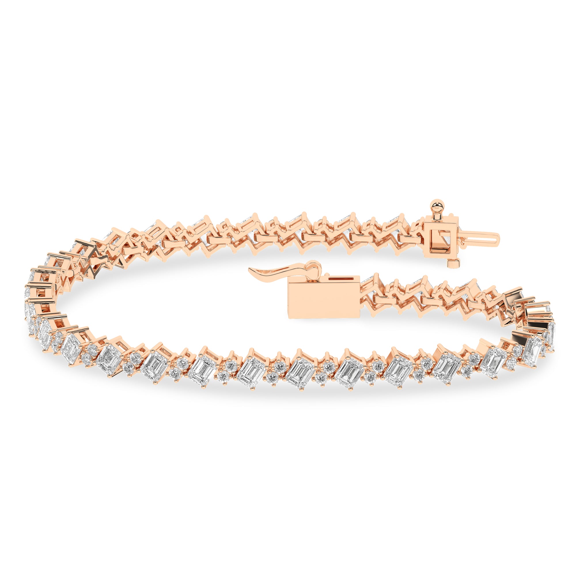 Primrose Halcyon 14K Rose Gold Emerald Bracelet