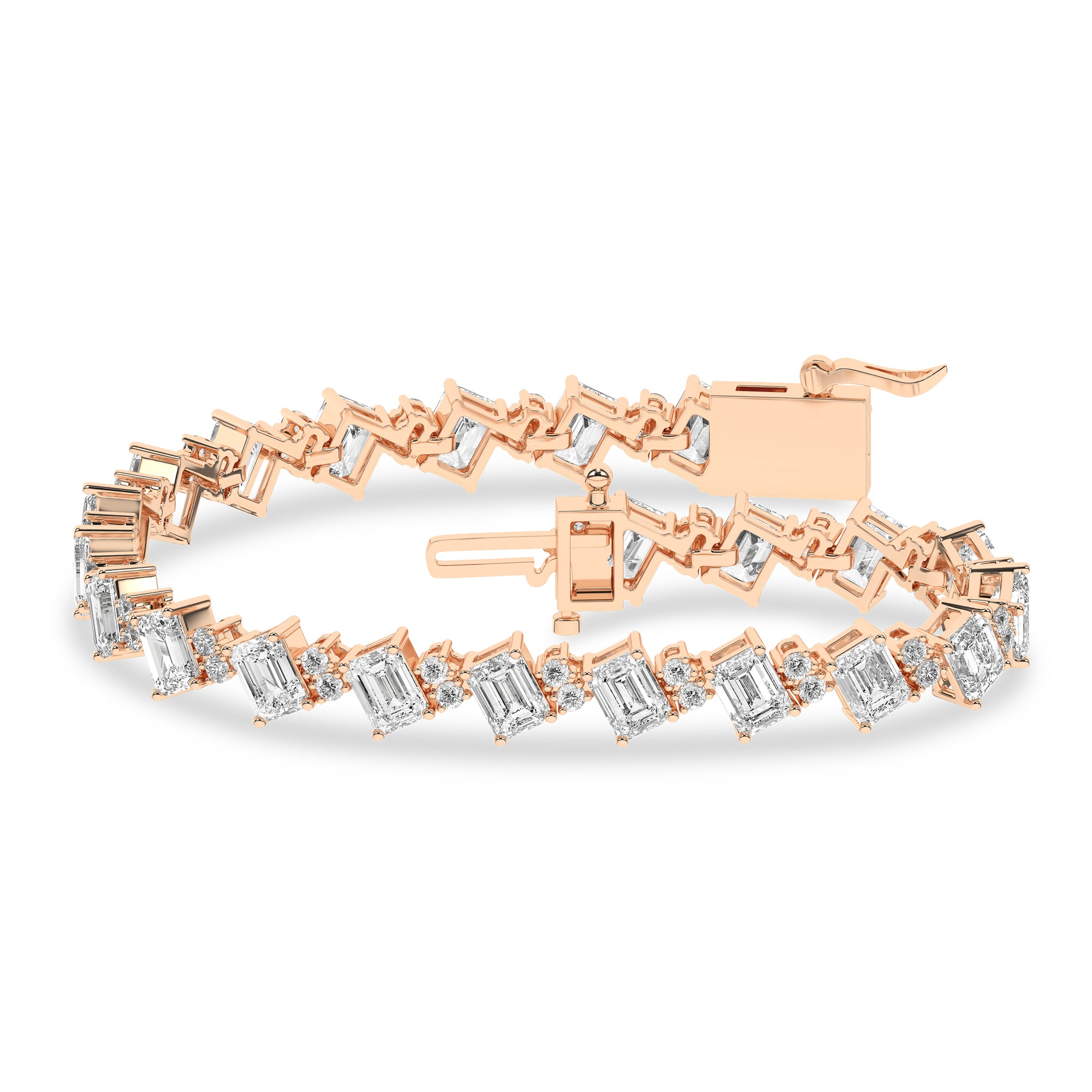 Willow Xyla 14K Rose Gold Emerald Bracelet