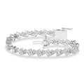 Angled Tennis Bracelet (Emerald/Round)