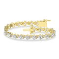 Angled Tennis Bracelet (Emerald/Round)