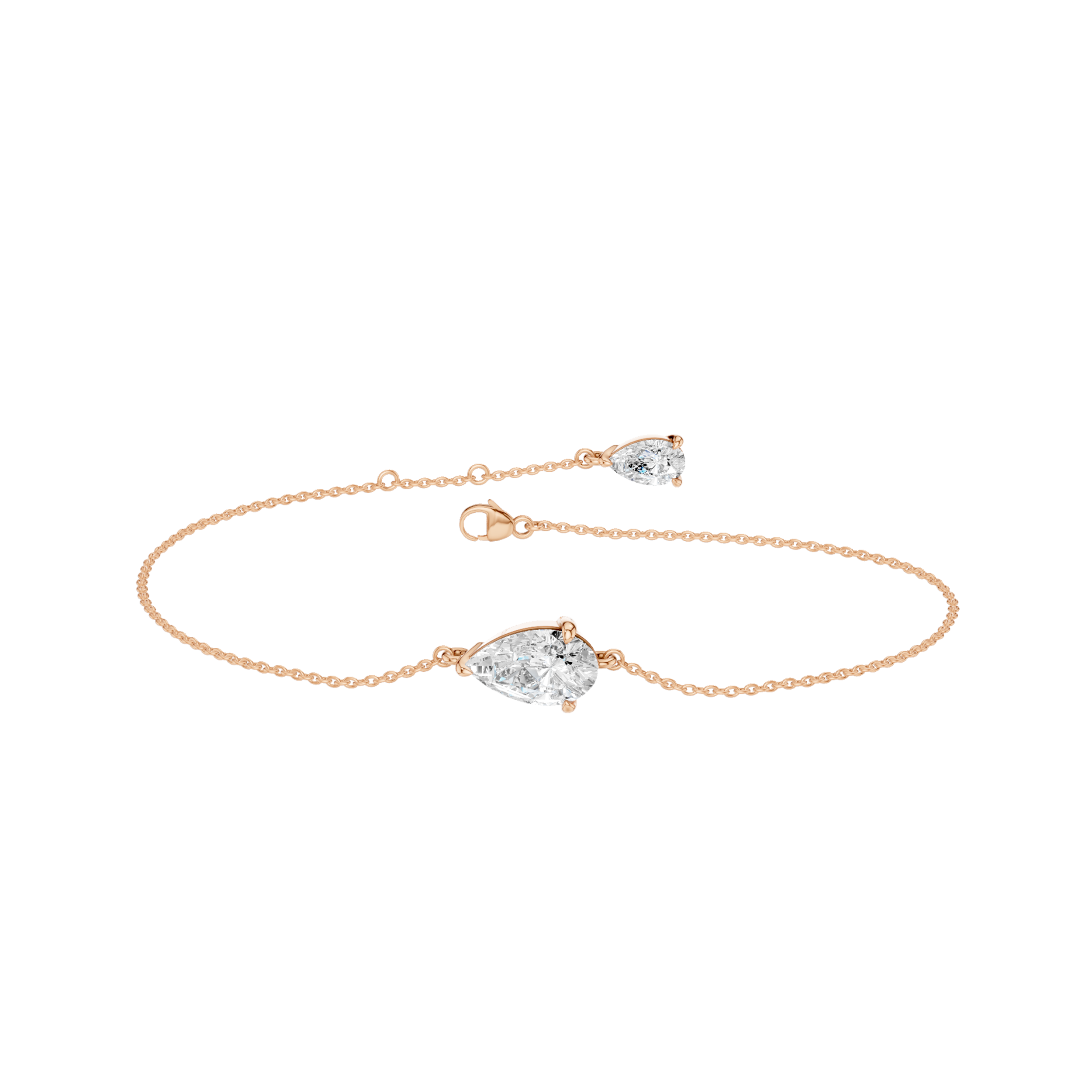 4-Prong Solitaire Bracelet(Pear)