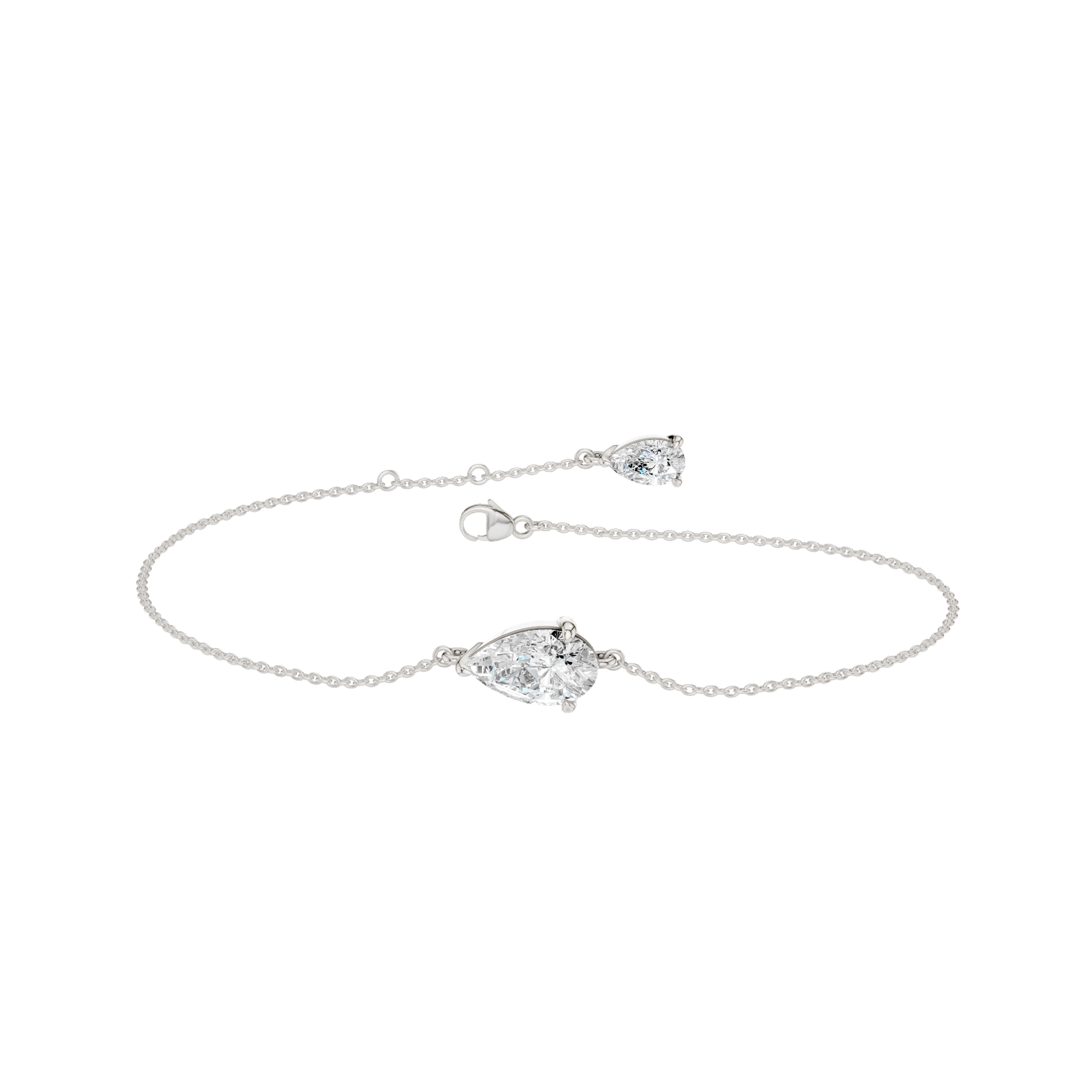 4-Prong Solitaire Bracelet(Pear)