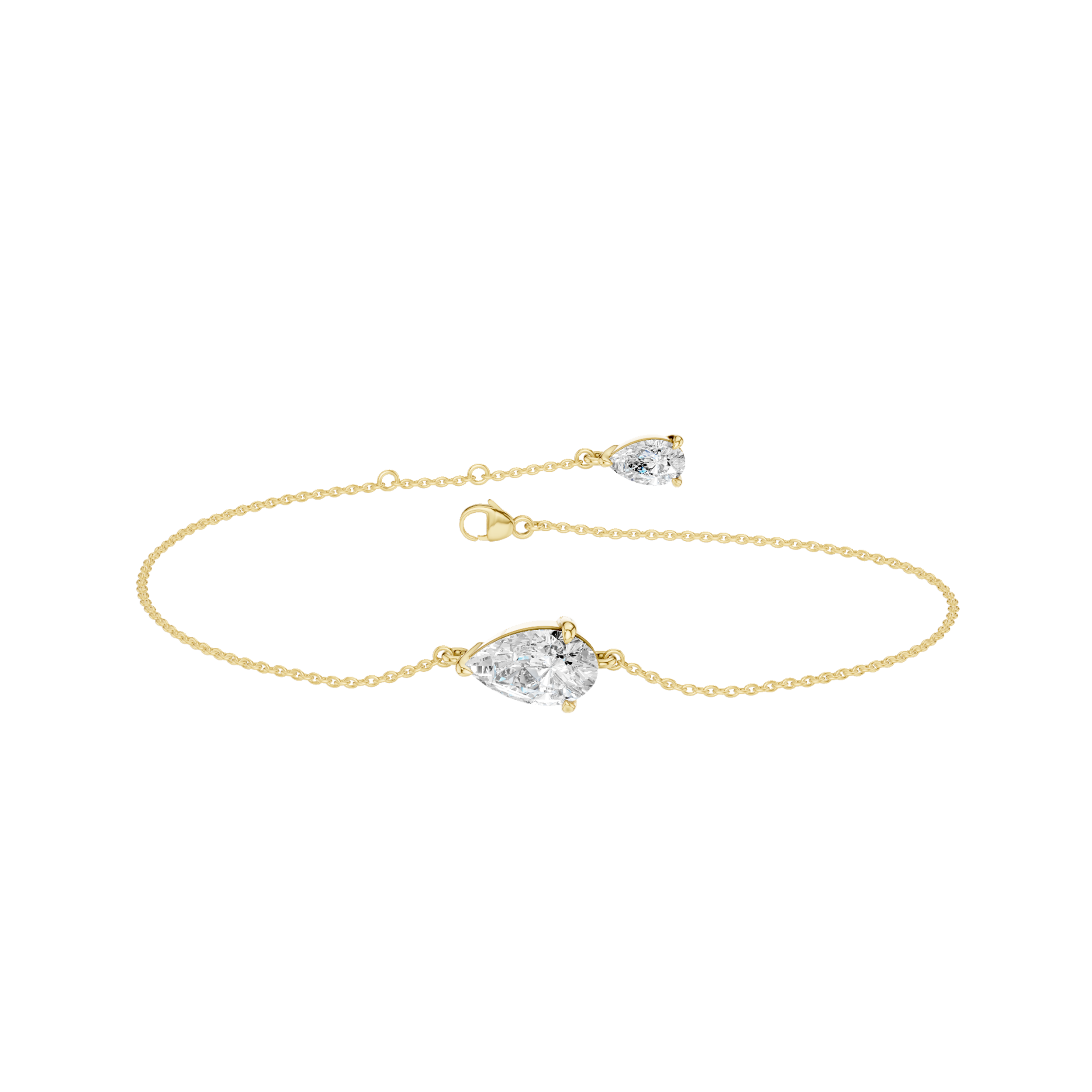 4-Prong Solitaire Bracelet(Pear)