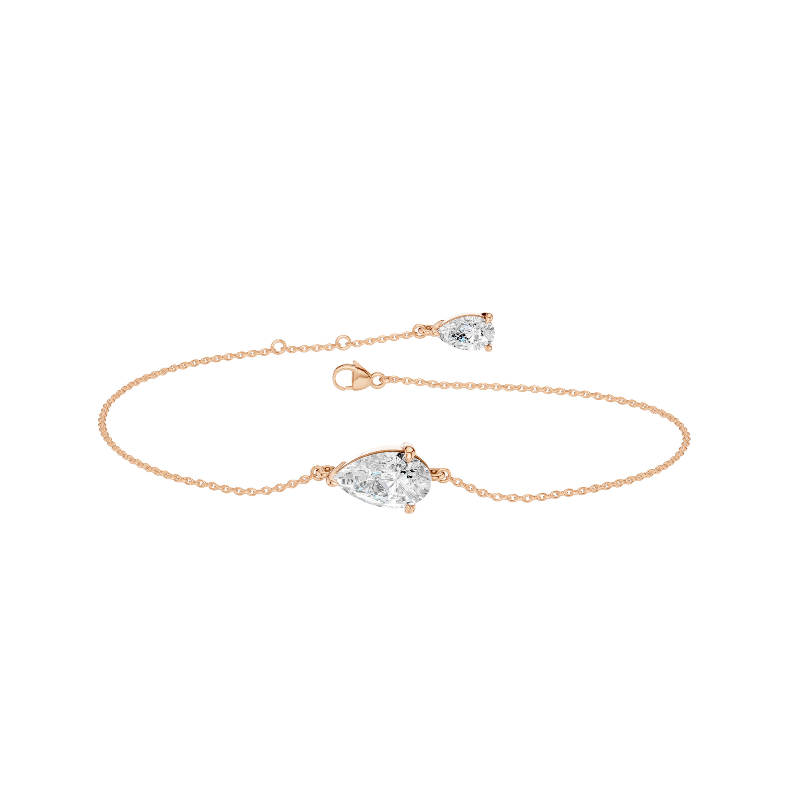 4-Prong Solitaire Bracelet(Pear)