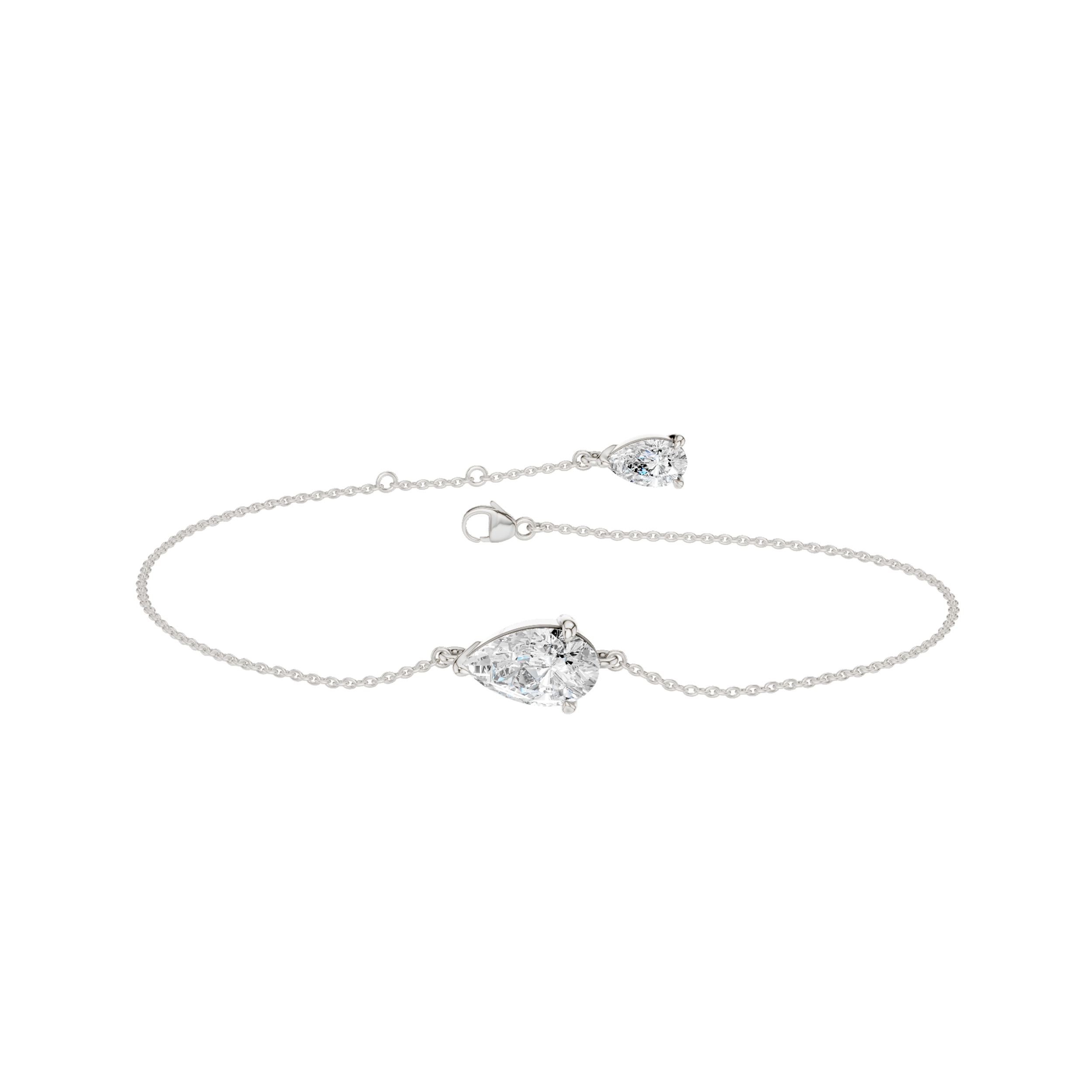 4-Prong Solitaire Bracelet(Pear)