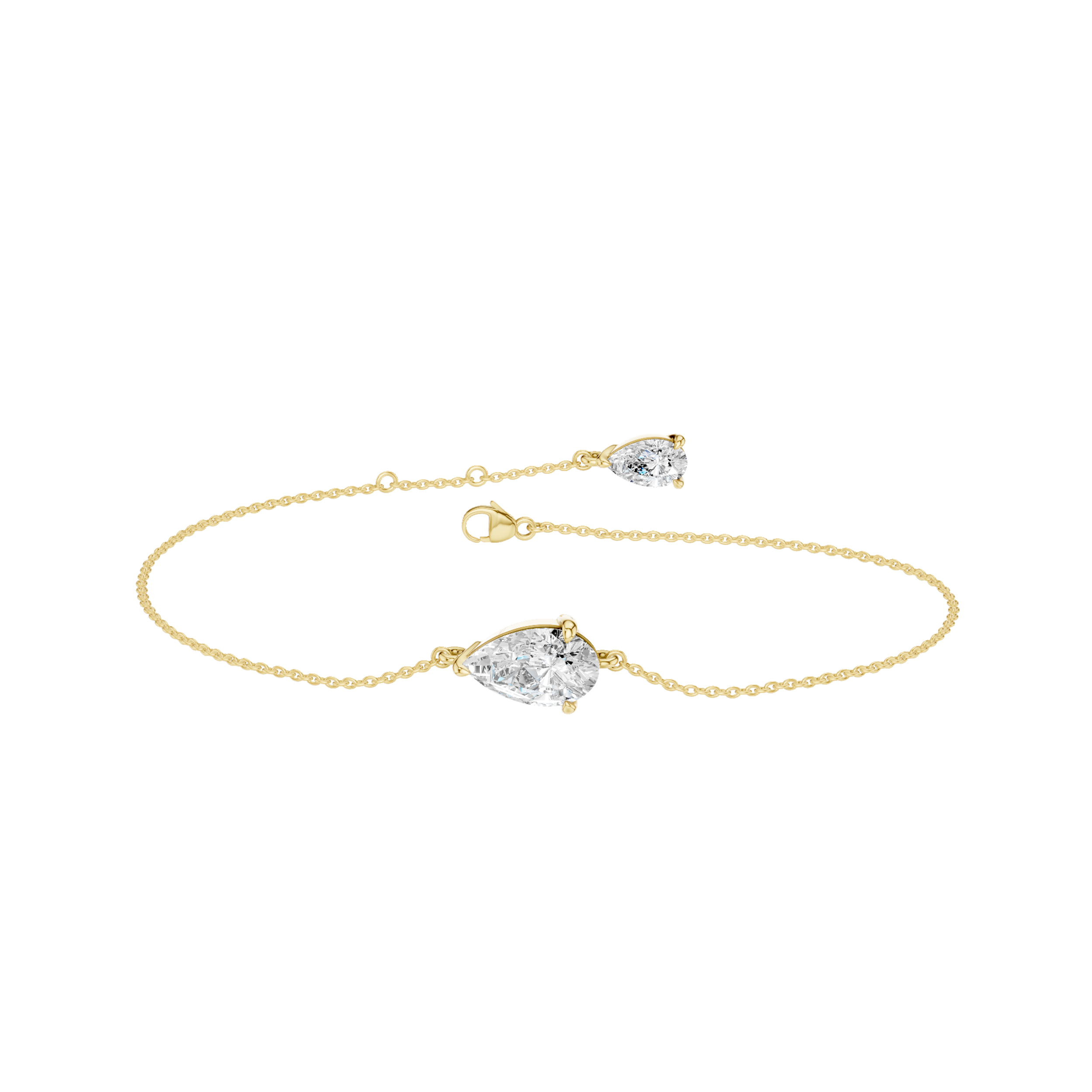 4-Prong Solitaire Bracelet(Pear)
