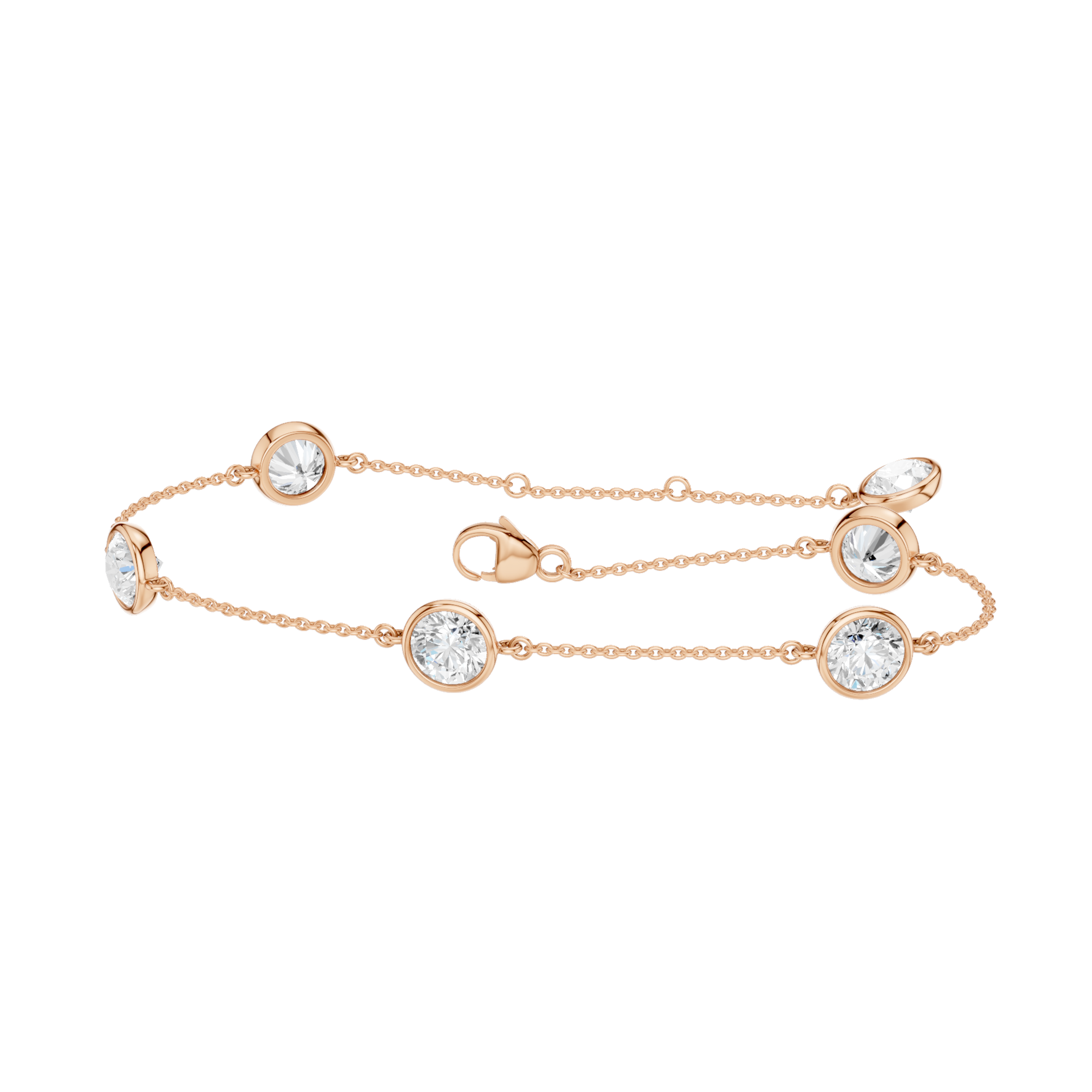 Station Bezel-set Bracelet(Round)