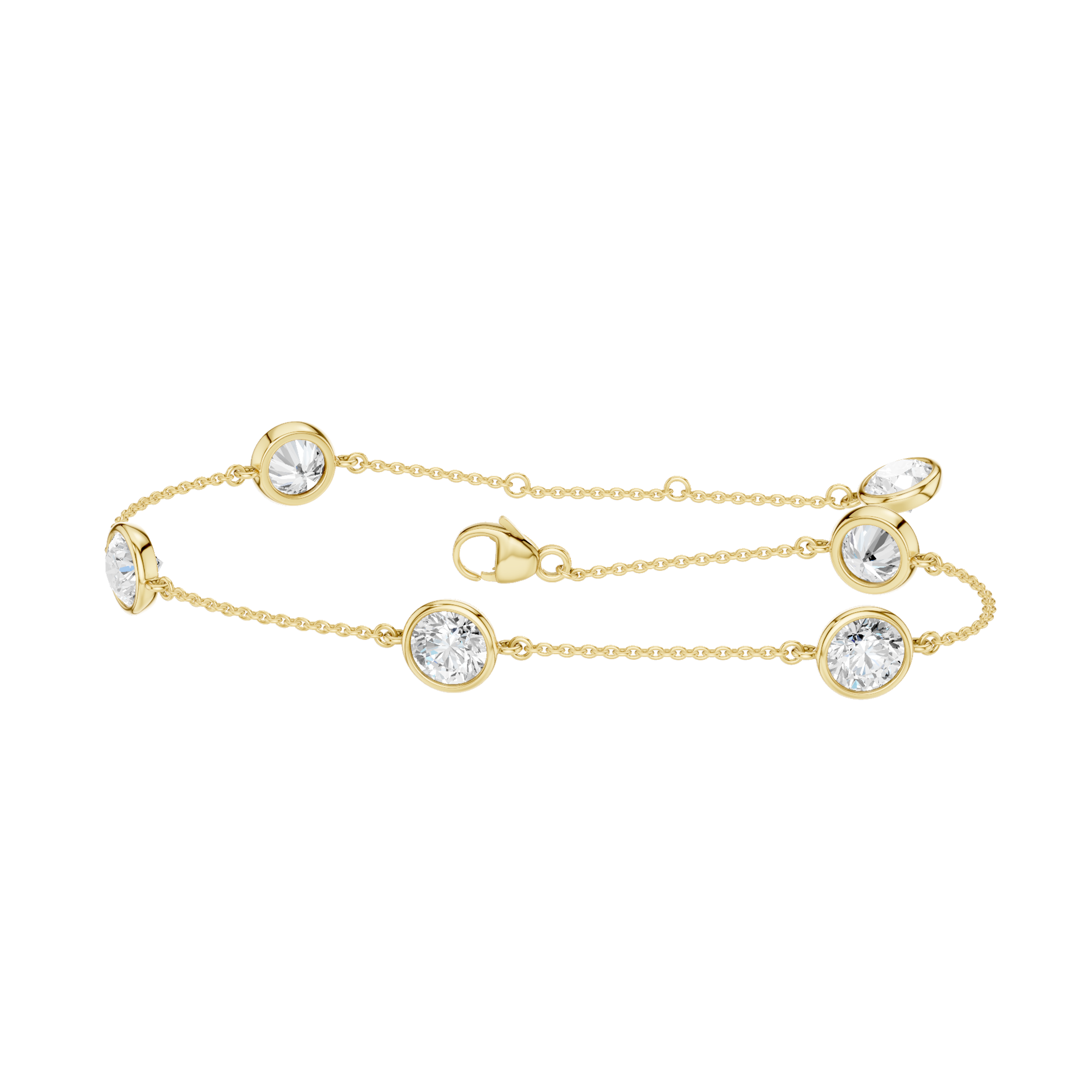 Station Bezel-set Bracelet(Round)