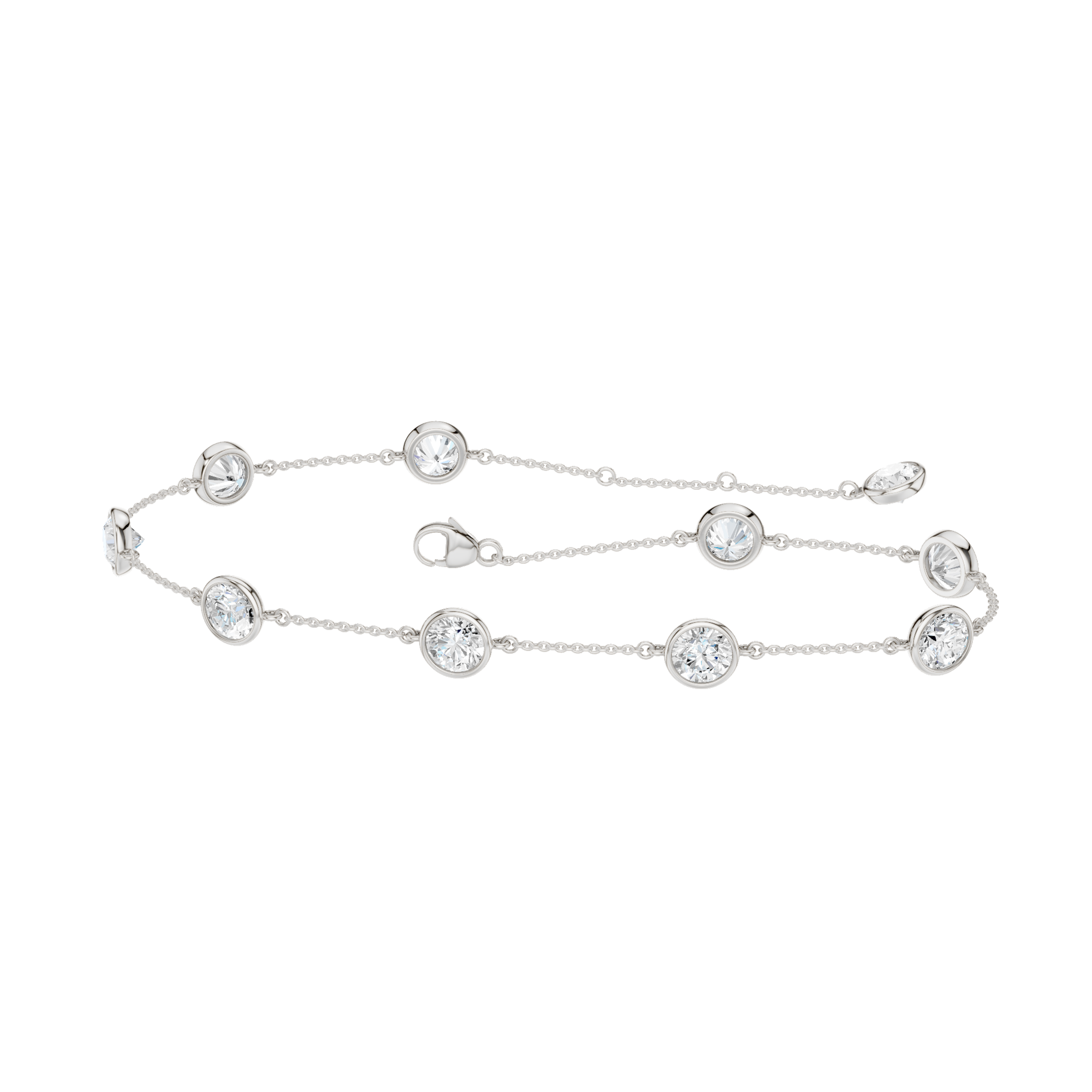 Station Bezel-set Bracelet(Round)
