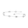 Station Bezel-set Bracelet(Round+Emerald)