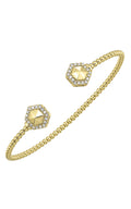 14k Yellow Gold Diamond Bangle