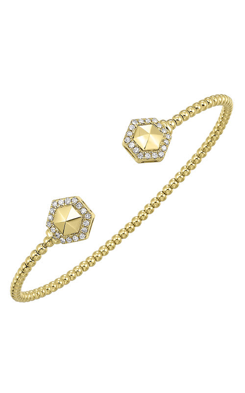 14k Yellow Gold Diamond Bangle