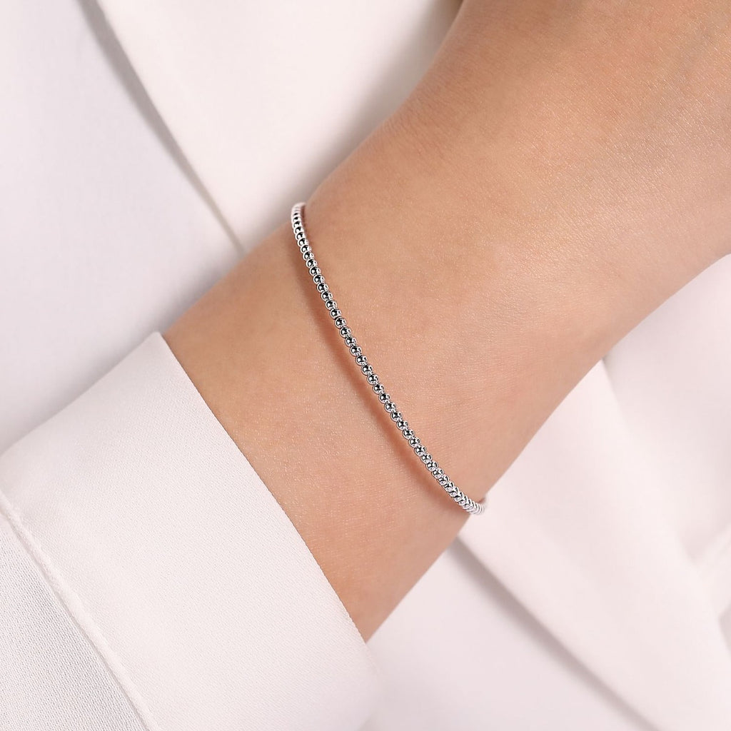 14K White Gold Bujukan Split Bangle