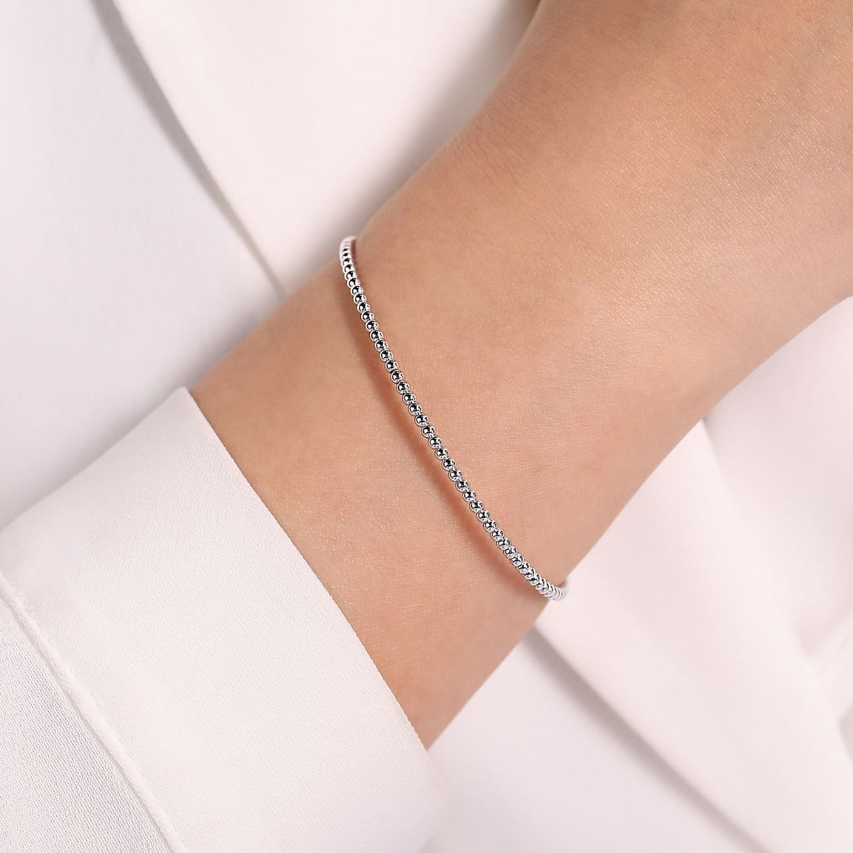 14K White Gold Bujukan Split Bangle