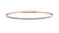14k Rose Gold Flexible Diamond Bangle