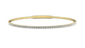 14k Yellow Gold Flexible Diamond Bangle