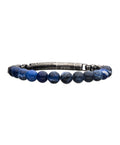 8mm Sodalite Beads and Box Chain Bracelet