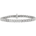 Essence of Elegance White Gold Lab Grown 6 ctw Baguette Diamond Tennis Bracelet *IGI Certified*