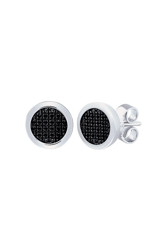 Silver Black Diamond Earrings