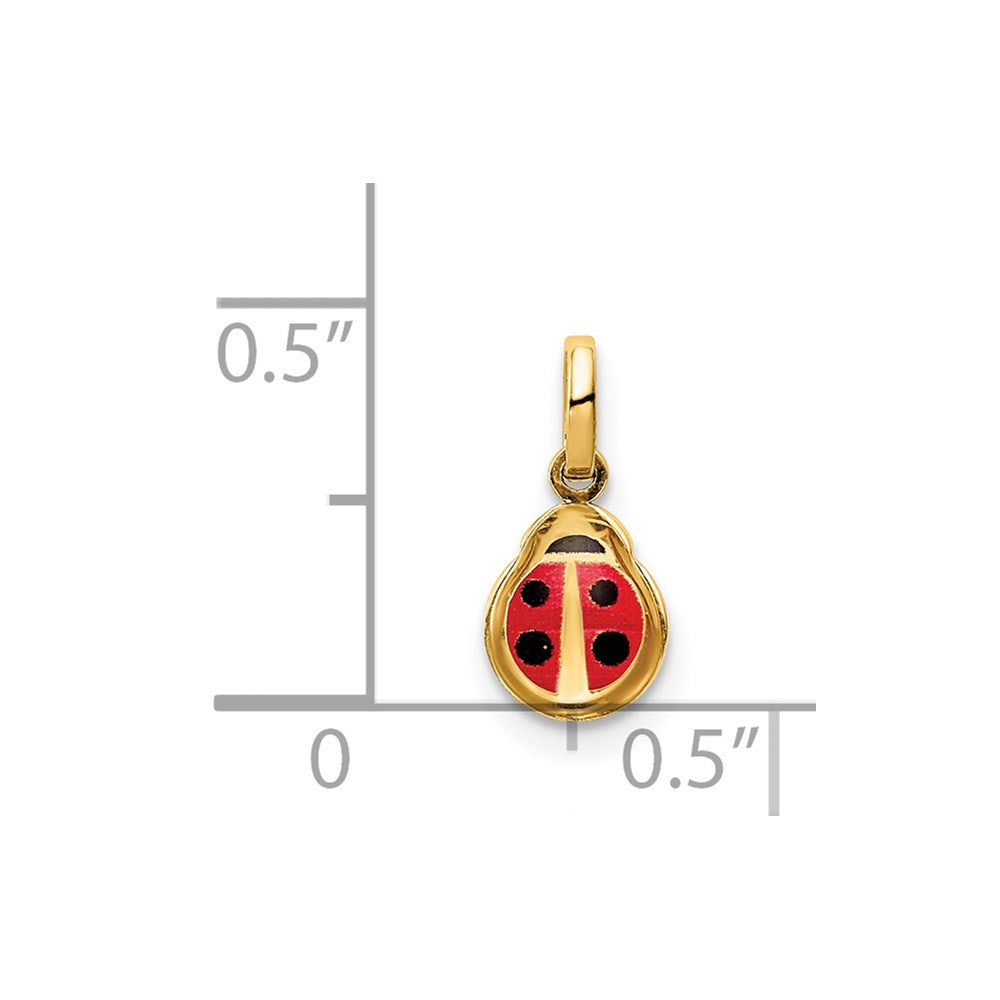 Gentle Harbor Gleaming Dahlia 14K Enamel Ladybug Charm