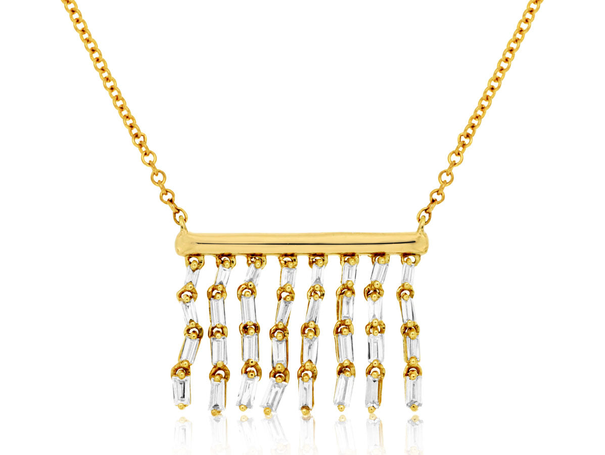 14k Yellow Gold .37ctw Diamond Necklace