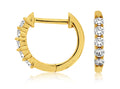 14k Yellow Gold .25ctw Round Diamond Huggie Earrings